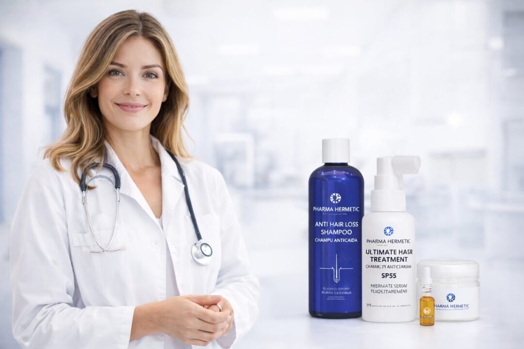 KeyWord visual reinforcing Pharma Hermetic’s scalp-first philosophy